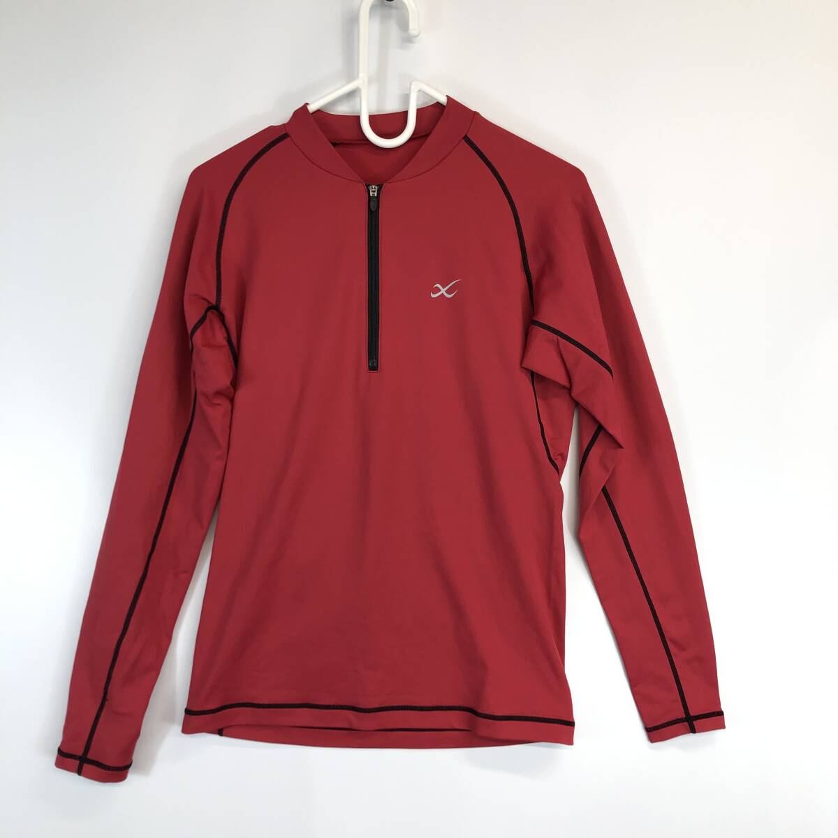  Wacoal WACOAL CW-X половина Zip рубашка красный обратная сторона ворсистый HUO-510 M размер мужской 165-175