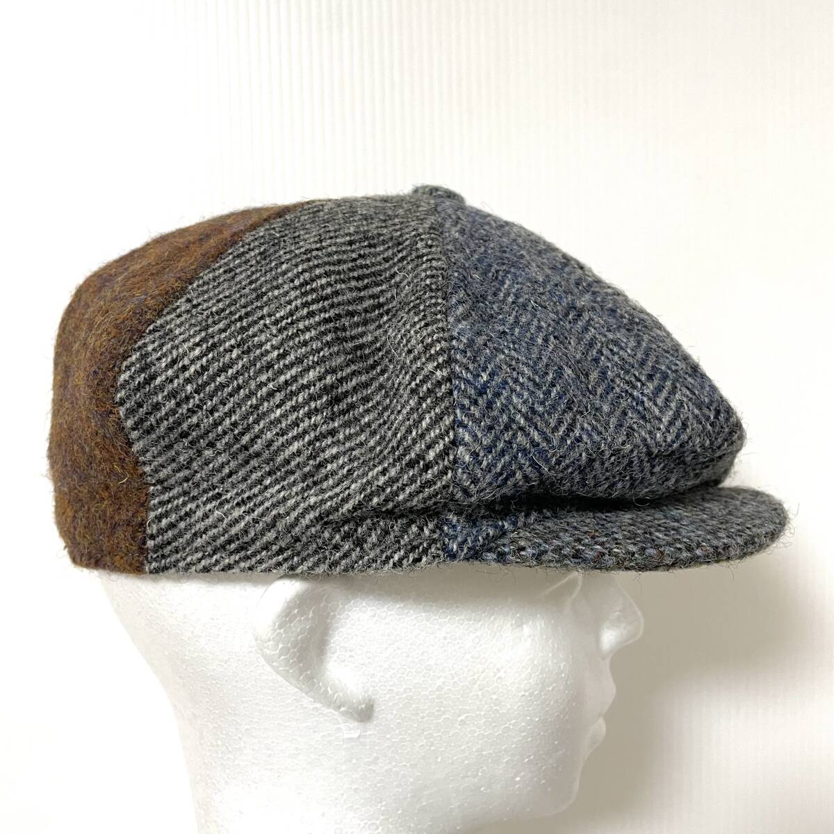 Harris Tweed ハリスツイード ウールハンチング帽 8パネル_画像4