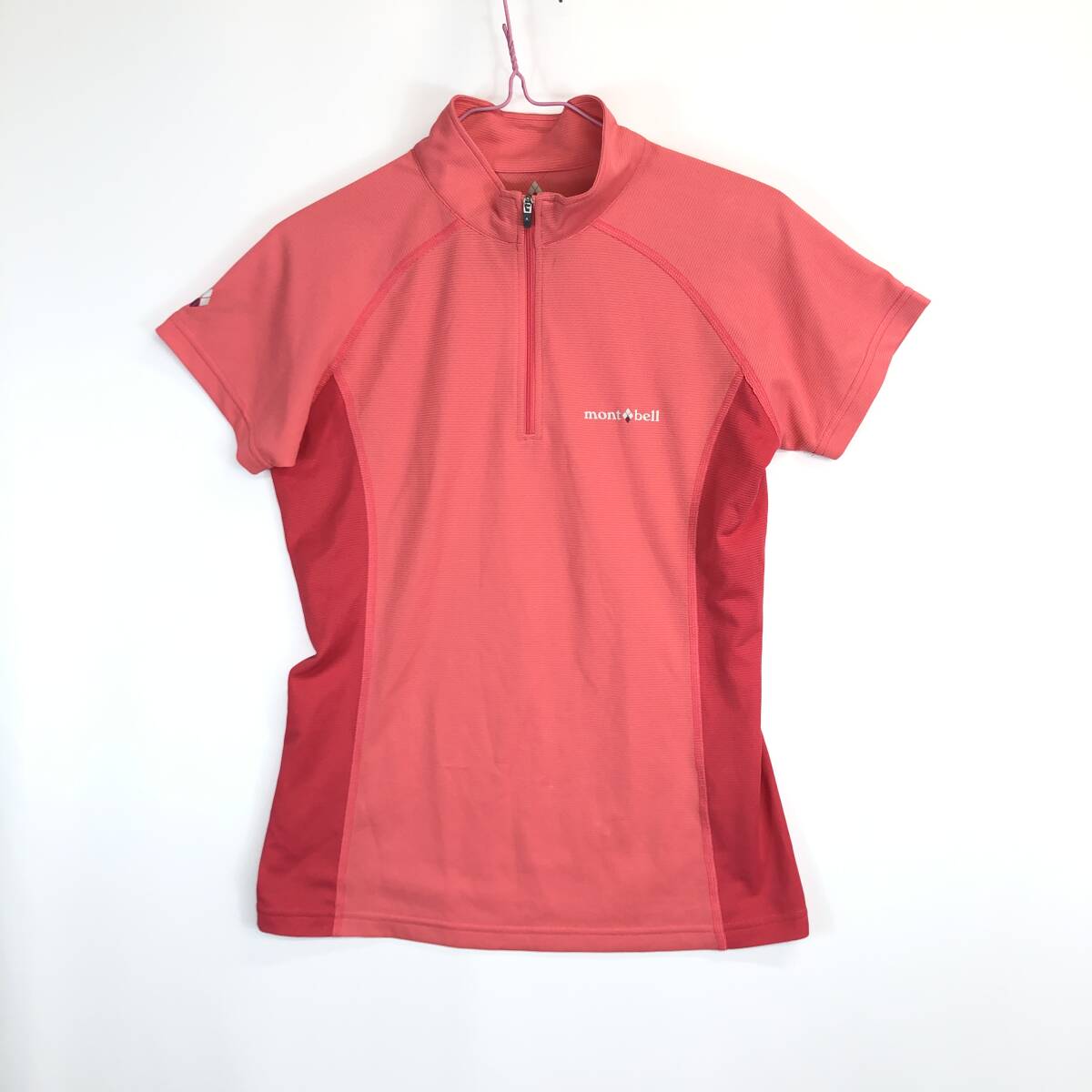 モンベル mont-bell 1104929 半袖プルオーバーシャツ クール ハーフスリーブジップシャツ レディース Mサイズ ピンク系_画像1