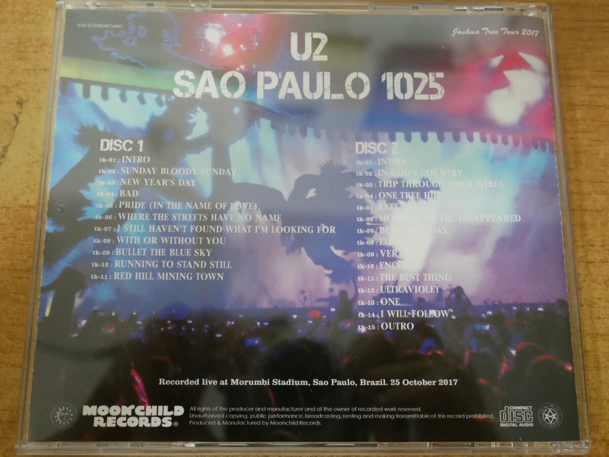 CDk-7690＜2枚組＞U2 / SAO PAULO 1025 Joshua Tree Tour 2017_画像2