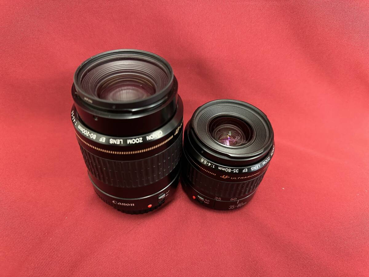 ※5910 Canon EOS Kiss PANORAMA フイルムカメラ CANON ZOOM LENS EF 35-80mm 1:4-5.6/80-200mm 1:4.5-5.6 動作未確認の画像7