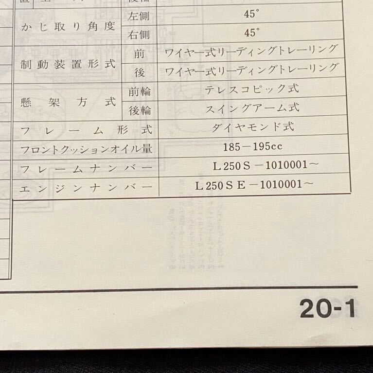 送料込み XL250S Z-A(前期 後期 追補版)サービスマニュアル 配線 送料込み XL250S Z-A(前期 後期 追補版)サービスマニュアル 配線