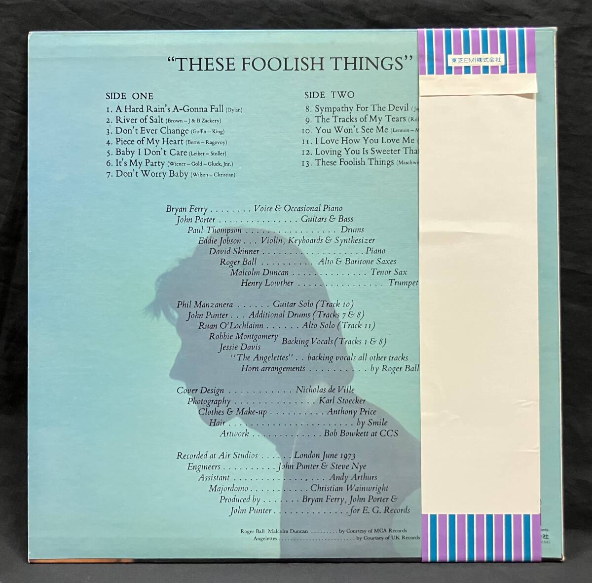 LP 白ラベル【Bryan Ferry/These Foolish Things 愚かなり、わが恋】ブライアン・フェリー(Promotional Copy）_画像3