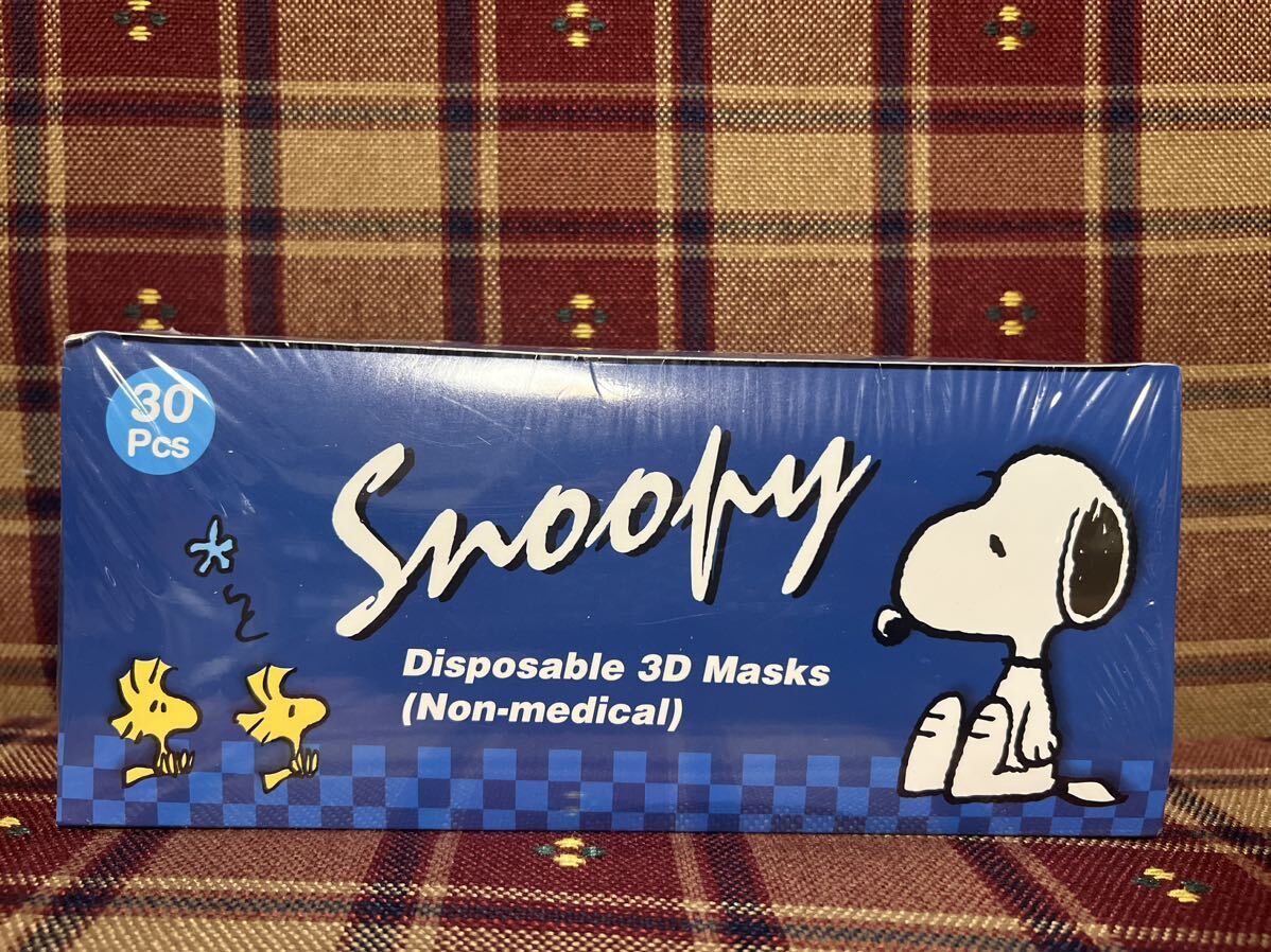 SNOOPY Snoopy 3D4 layer non-woven mask 30 sheets piece packing non-woven regular mask solid 3 color mask 3 color diamond solid 4 layer individual packing 