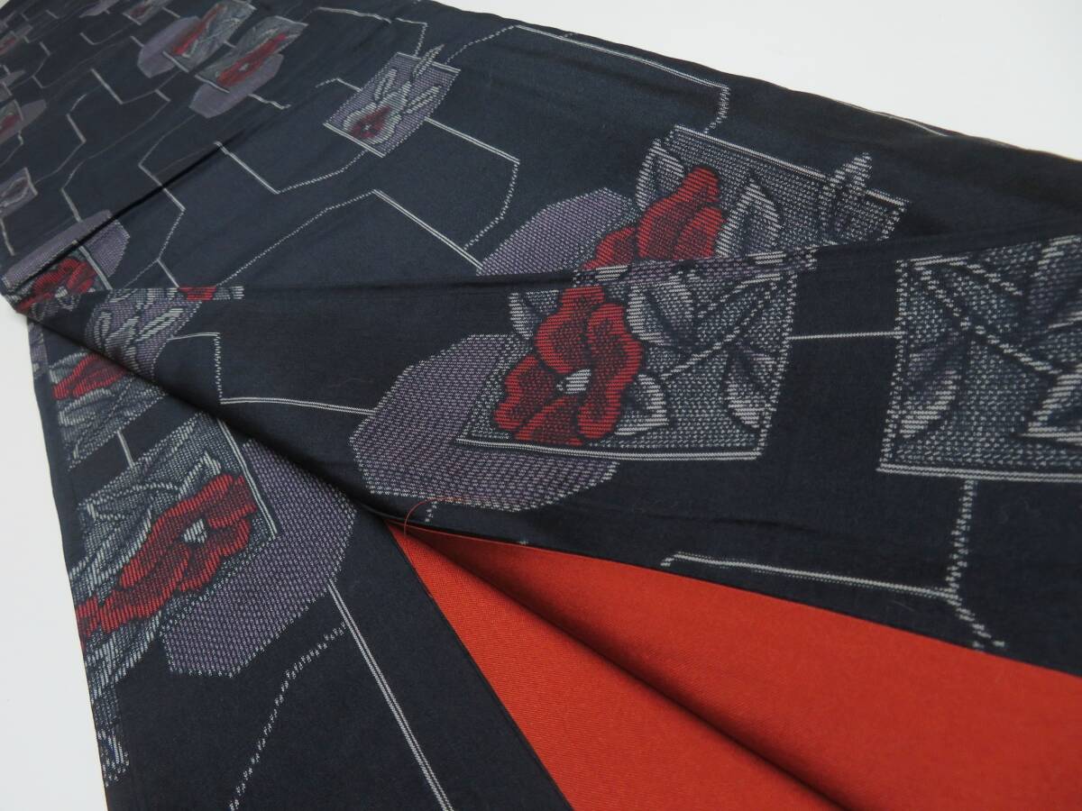 [ Ooshima эпонж ] кимоно все Ooshima натуральный шелк подлинный ширина ... гора 25 пункт продажа комплектом одевание переделка [. прекрасный ]A23