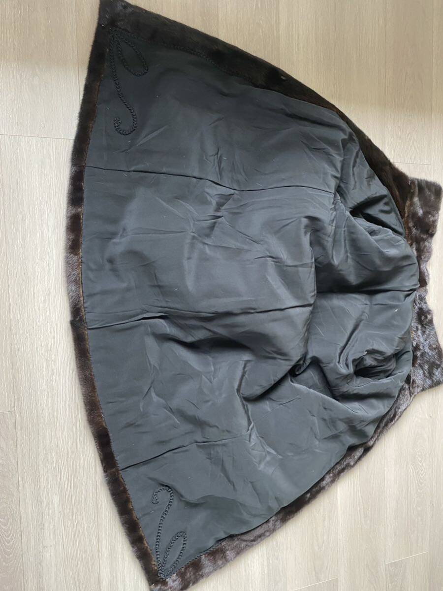 1円〜 【09】中古品 高級毛皮mink ミンク ■裾周囲130cm 着丈100cm ■豪華希少の画像9