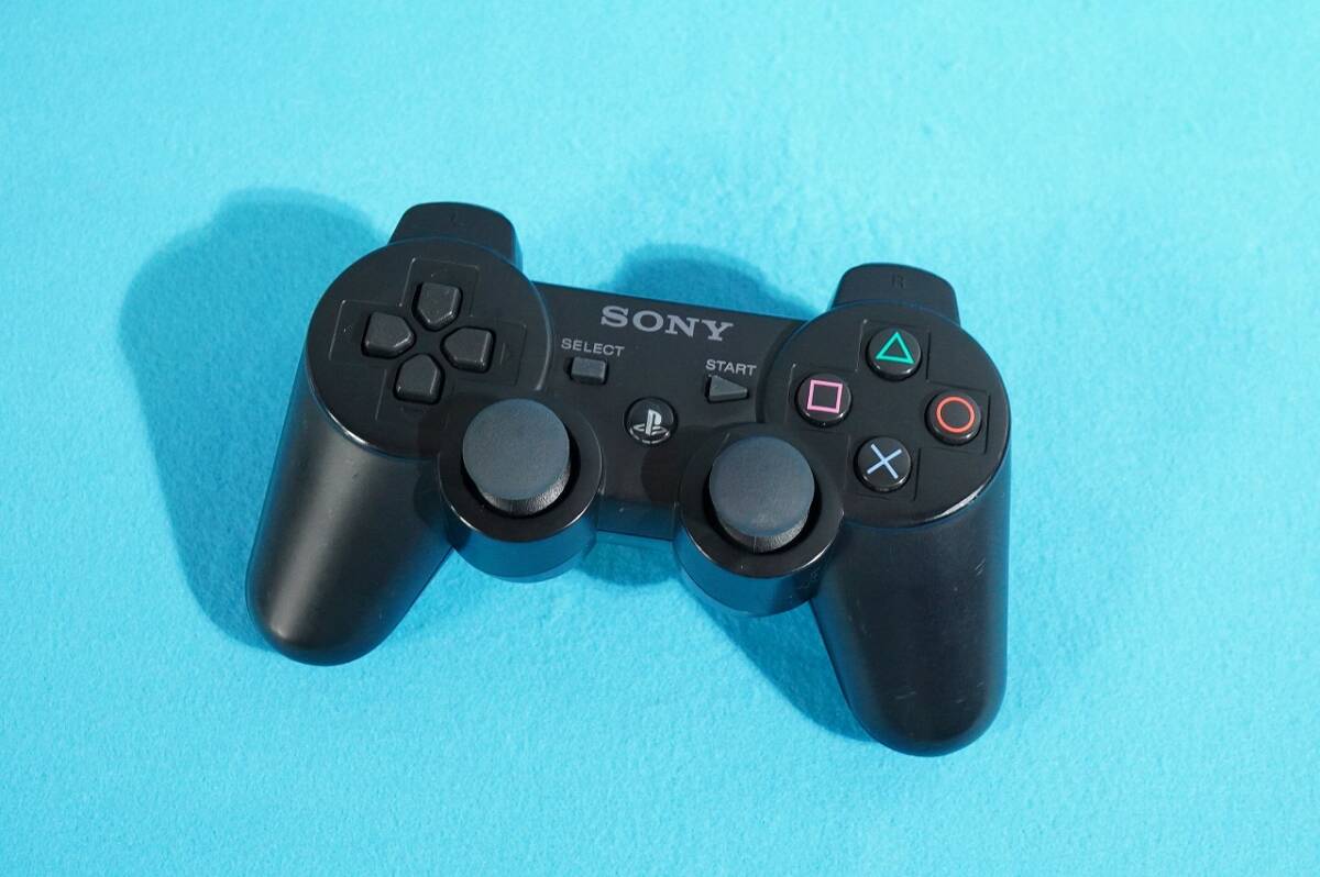 【送料450円～】【ランクA】動作確認済★SONY PS3 純正 コントローラー DUALSHOCK3 ブラック★デュアルショック3★565_画像1