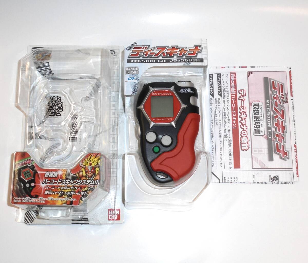  digimon Frontier ti- scanner VERSION 1.0 black & red 