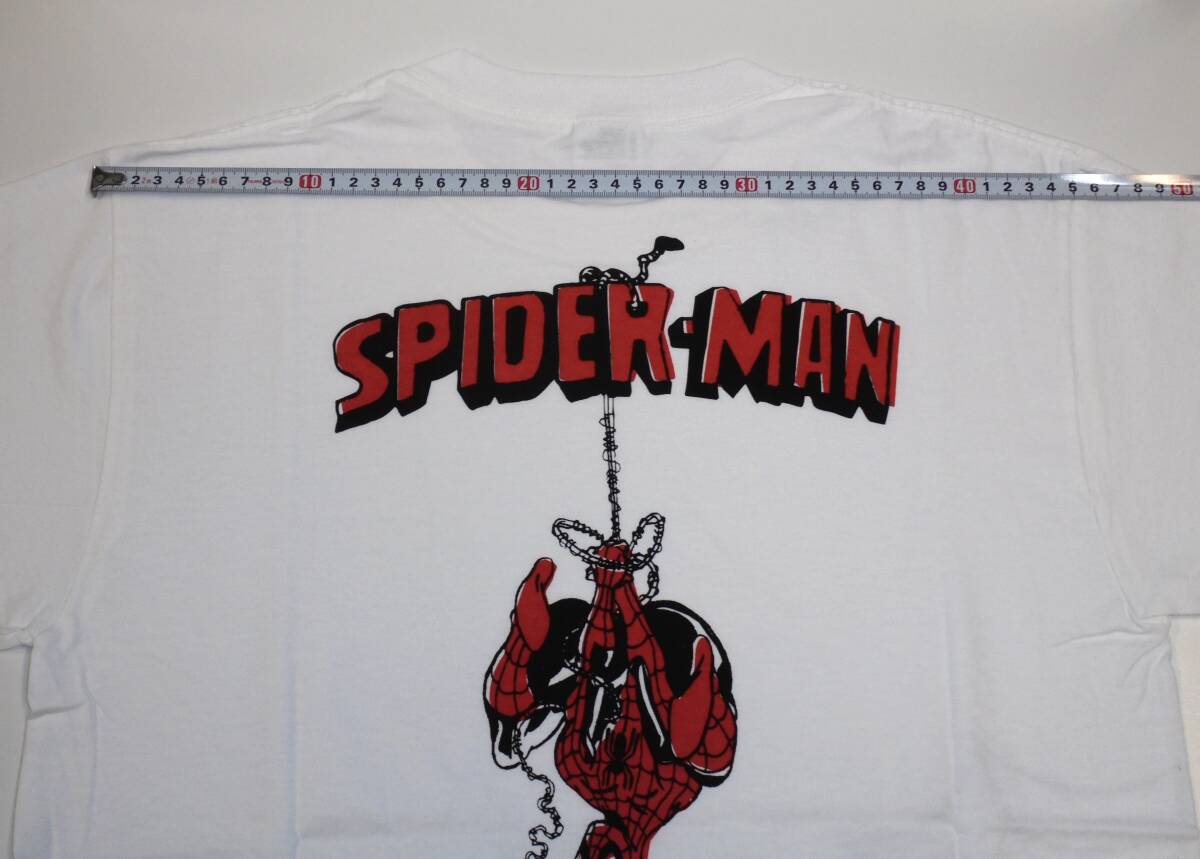 スパイダーマン Tシャツ Sサイズ 白 anvil_画像2