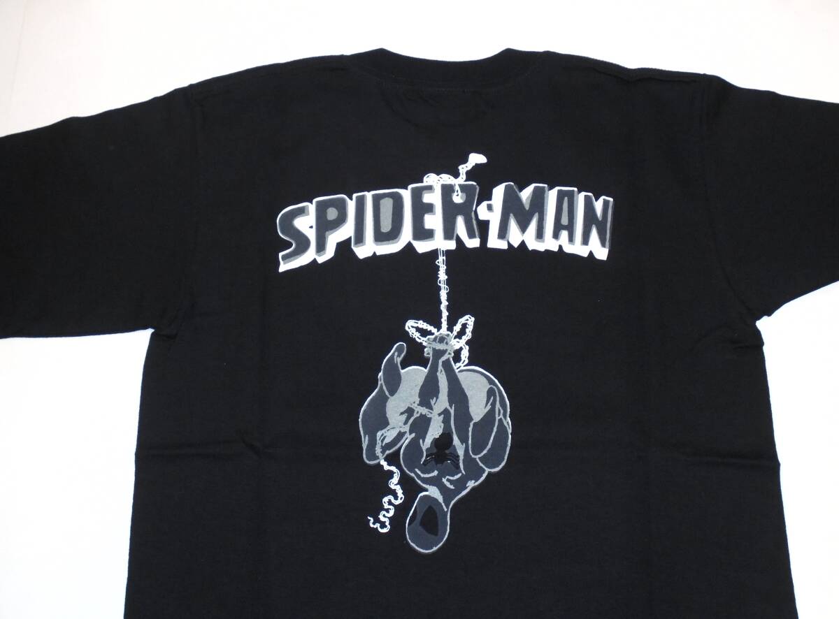 スパイダーマン Tシャツ ジュニア・ラージサイズ 黒 anvil_画像1