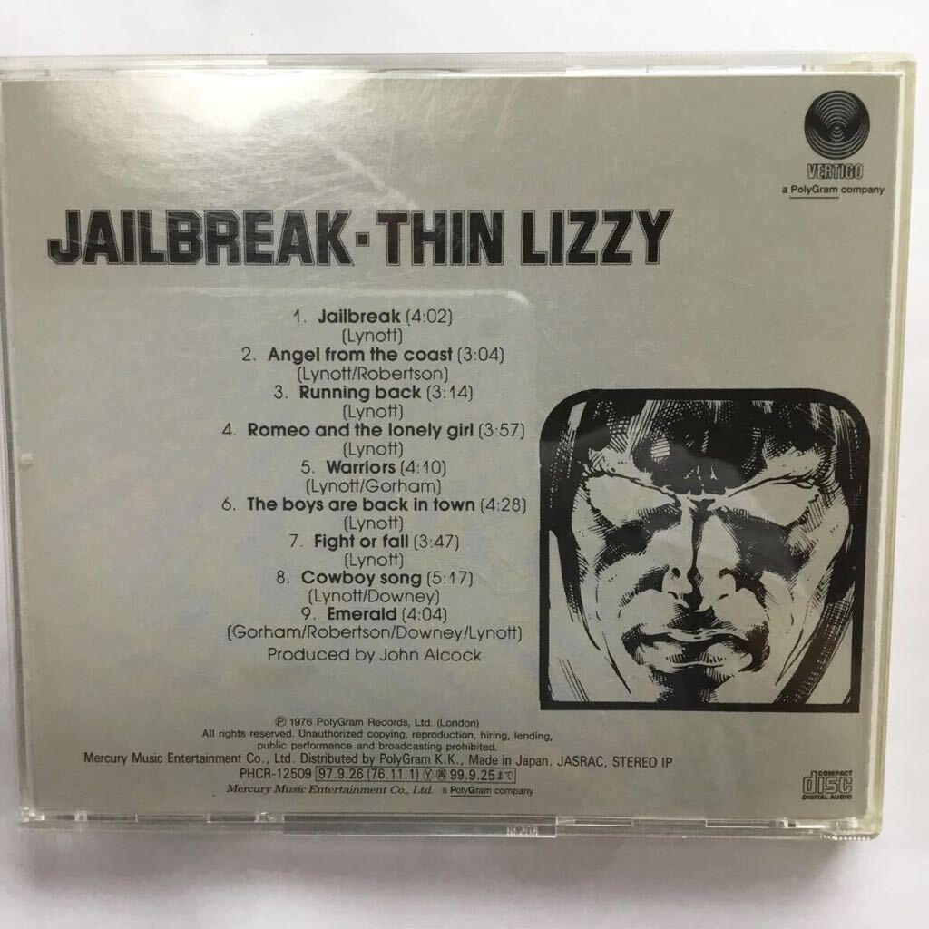 【国内盤】THIN LIZZY／JAILBREAK シン・リジィ／脱獄 ／CD _画像2