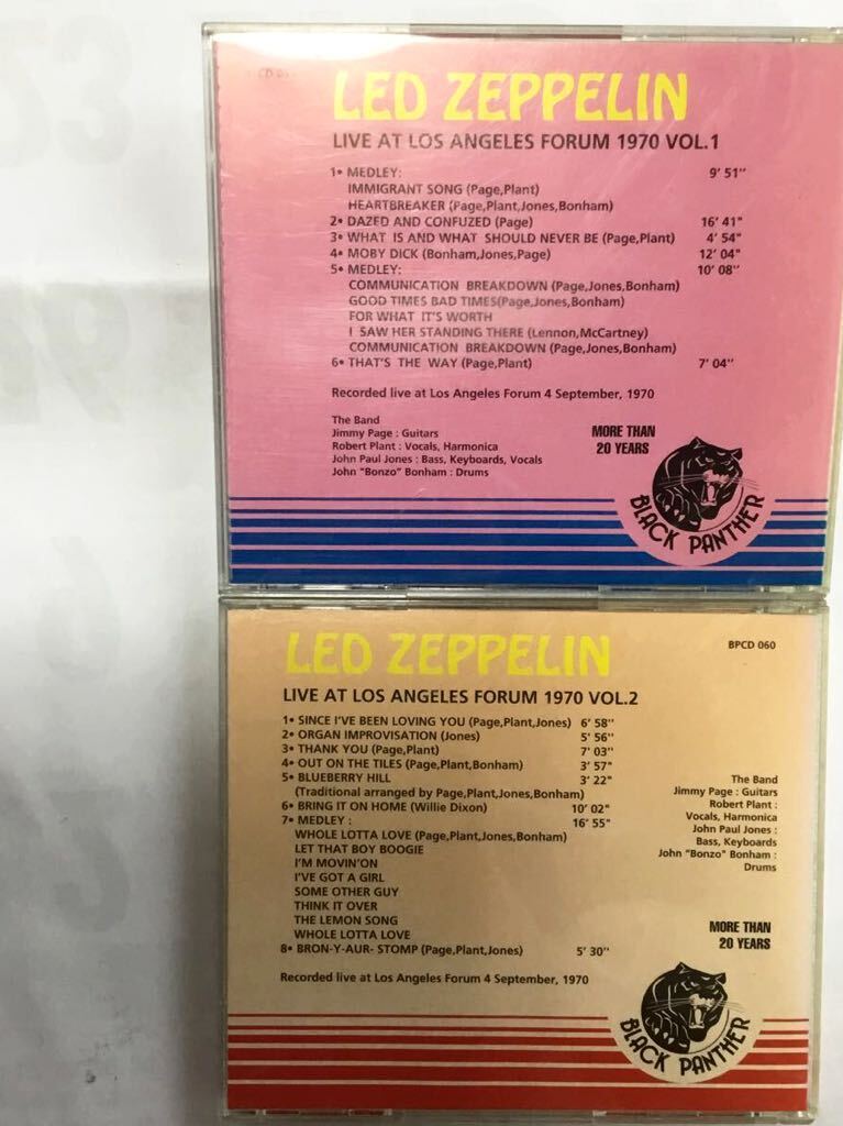 LED ZEPPELIN／LIVE AT LOS ANGELES FORUM 1970 vol.1 &vol.2レッド・ツェッペリン　ライヴ