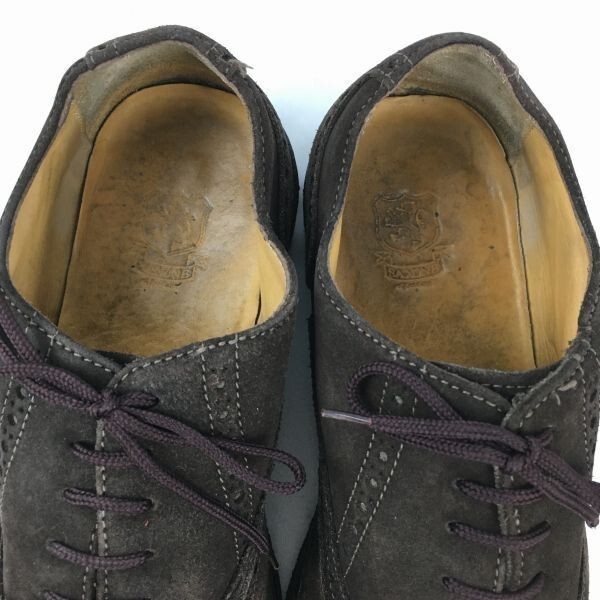 SAXONE/サクソン 英国靴ビンテージ　クレープソール　ウイングチップ　ダークブラウン　サイズ8　管NO.WZG-128_画像4