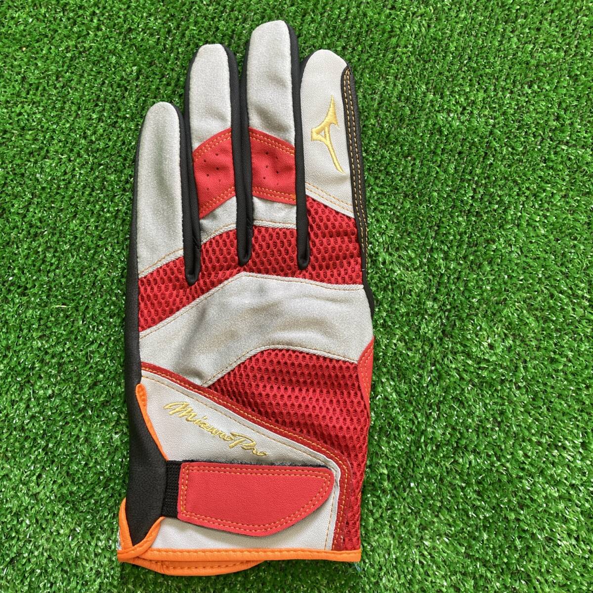 44 limited goods Mizuno Pro safety gloves S size red × gray × orange 1EJED07661 left hand for 