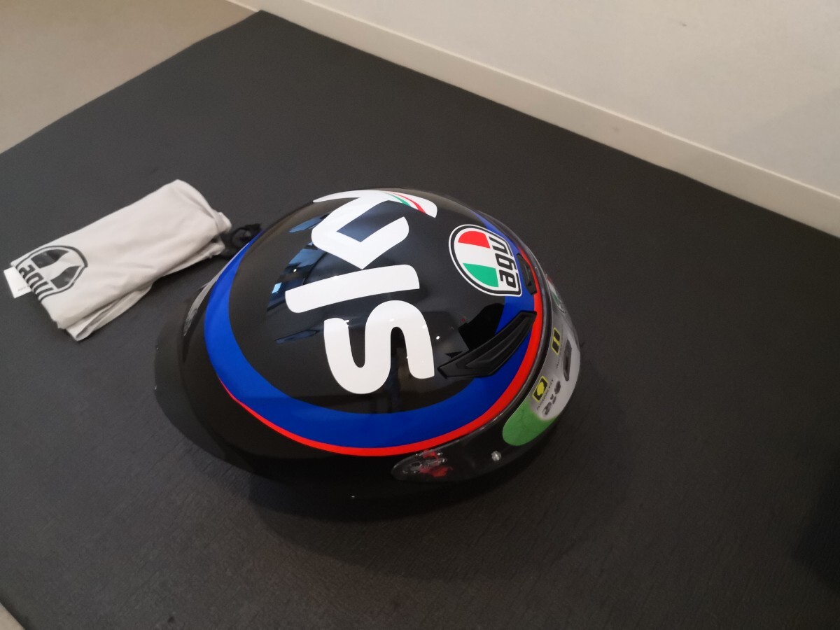 新品 AGV Jist REPLICA VR46 SKY Racing team Mサイズ■高級バイクヘルメット■定価5-6万円■1円〜 フルフェイスヘルメットの画像2
