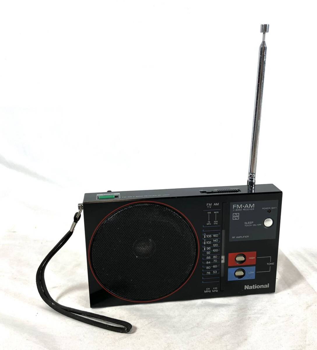 【簡易動作確認済み】National ポータブルAM/FMラジオ　RF-U50A FM-AM 2-BAND RECEIVER/ナショナル/昭和レトロ/当時物/04-0023_画像1