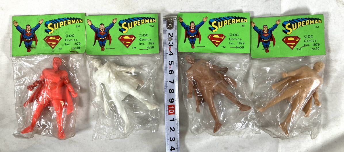 【未開封】昭和レトロ　DCコミックス　スーパーマン　立体消しゴム　4体セット　SUPERMAN/1979/当時物/フィギュア/04-0018_画像10