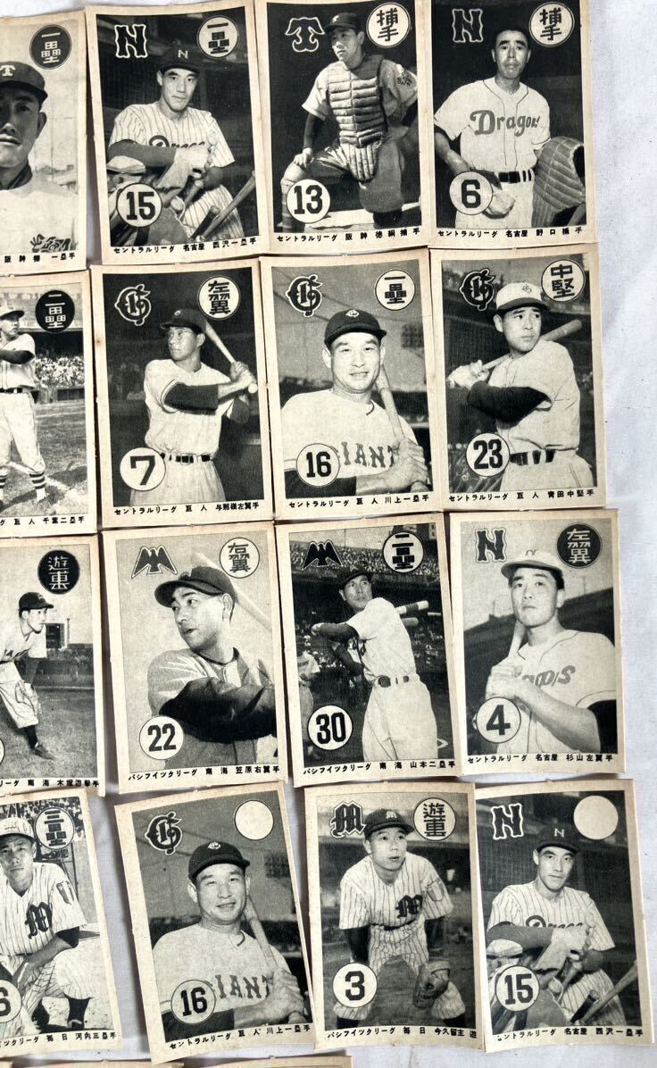 大里玩具 プロ野球 猛打陣 チーム合わせ① 巨人/阪神/中日/毎日/南海/BASEBALL CARDS/1940/50/コレクション/04-0050の画像4