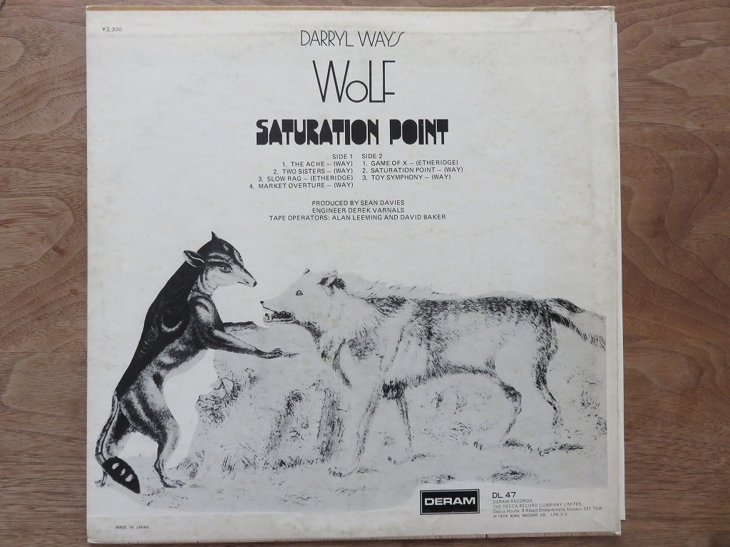 DARRYL WAY'S WOLF / SATURATION POINT / LP / レコードの画像3