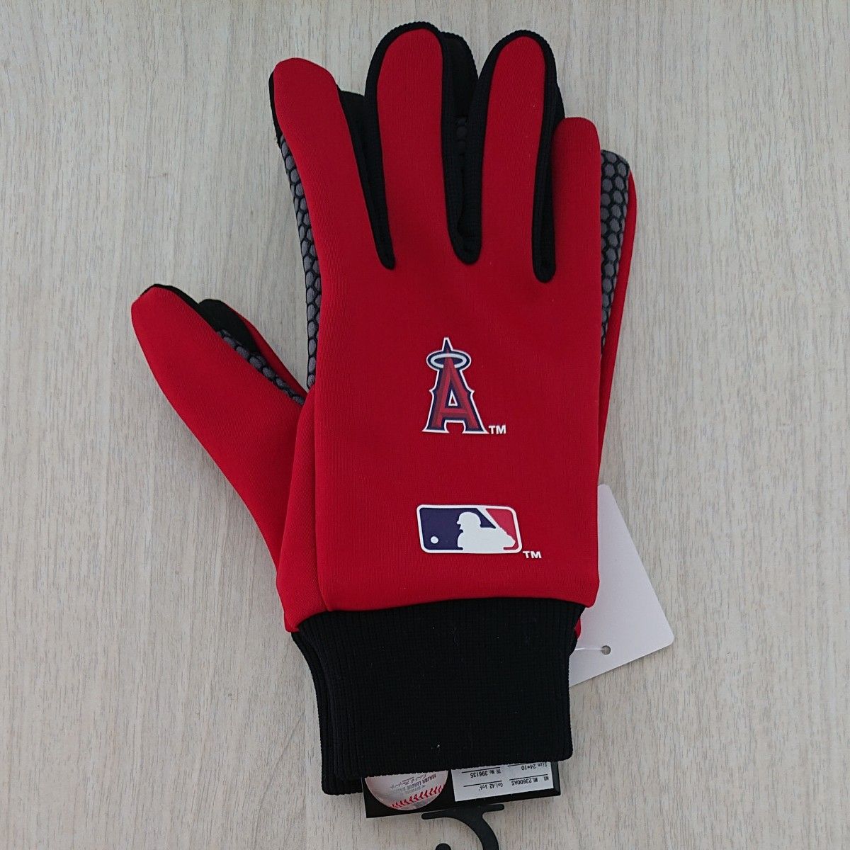 【新品未使用】MLB  エンジェルス グローブ 手袋 スマホ向け 野球 レッド
