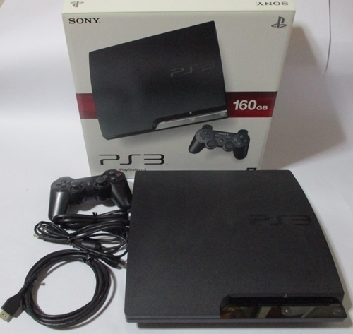 ** PS3 ** body thin type 160GB CECH-2500A FW4.80 charcoal black box attaching dual shock 3 equipped PLAYSTATION3 start-up has confirmed 