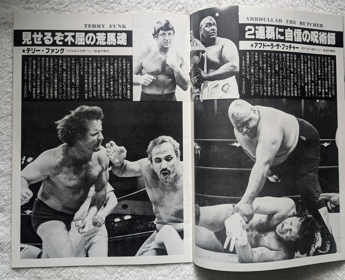 全日本プロレスパンフレット2冊。1980年「第8回チャンピオンカーニバル」1981年「スーパーアイドルシリーズ」の画像5