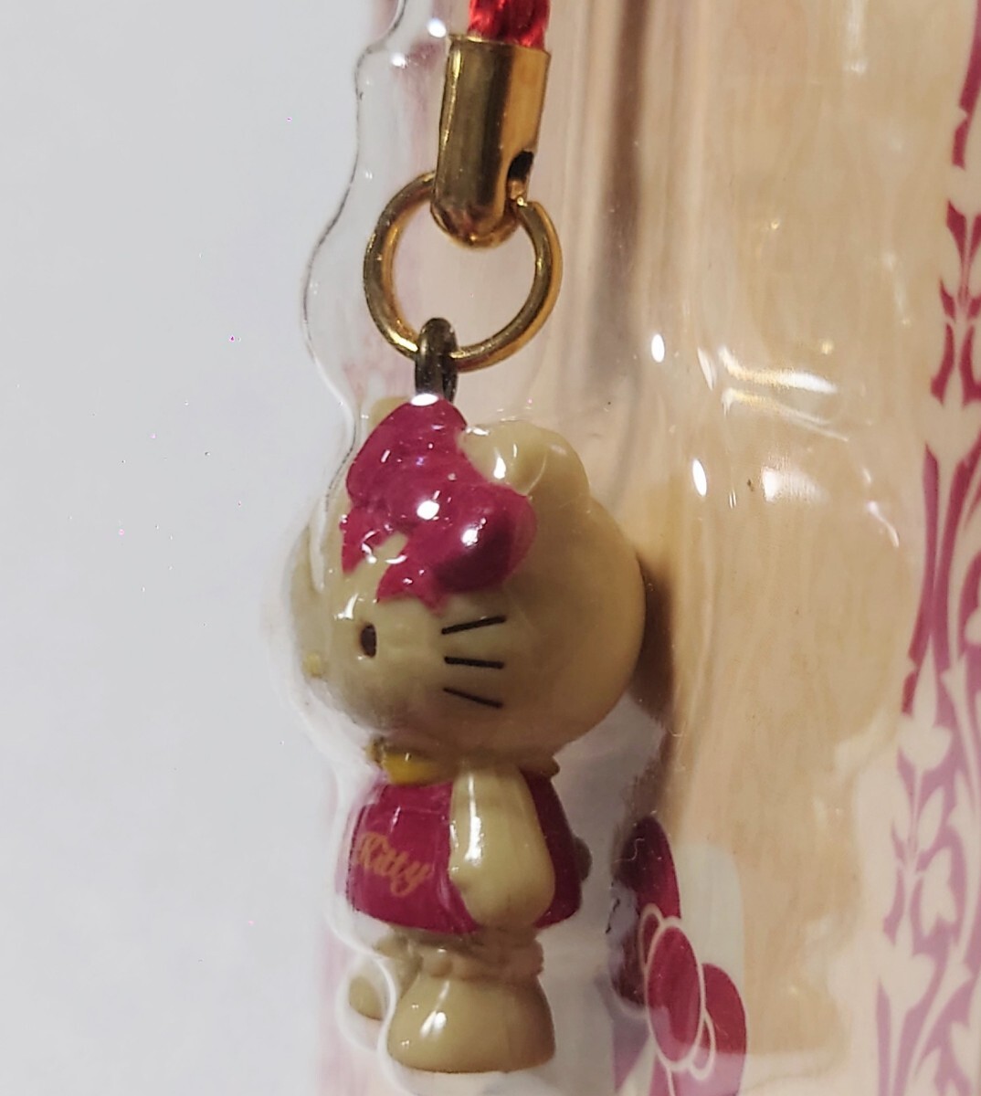 ハローキティ Hello Kitty アンティーク ドール Antique Doll 根付け ストラップ red 赤 blue 青 2色 セット 2002年 レトロの画像3