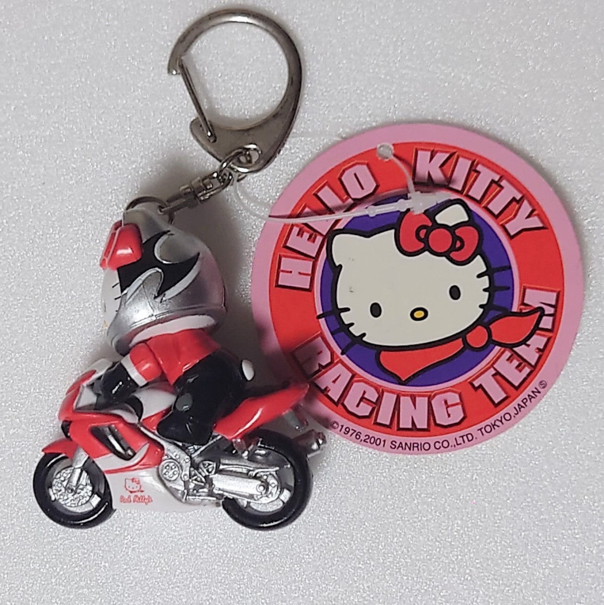 限定 ハローキティ Hello Kitty レーシング RACING TEAM バイク オートバイ ツーリング マスコット キーホルダー 2001年 タグ付き 激レア_画像5