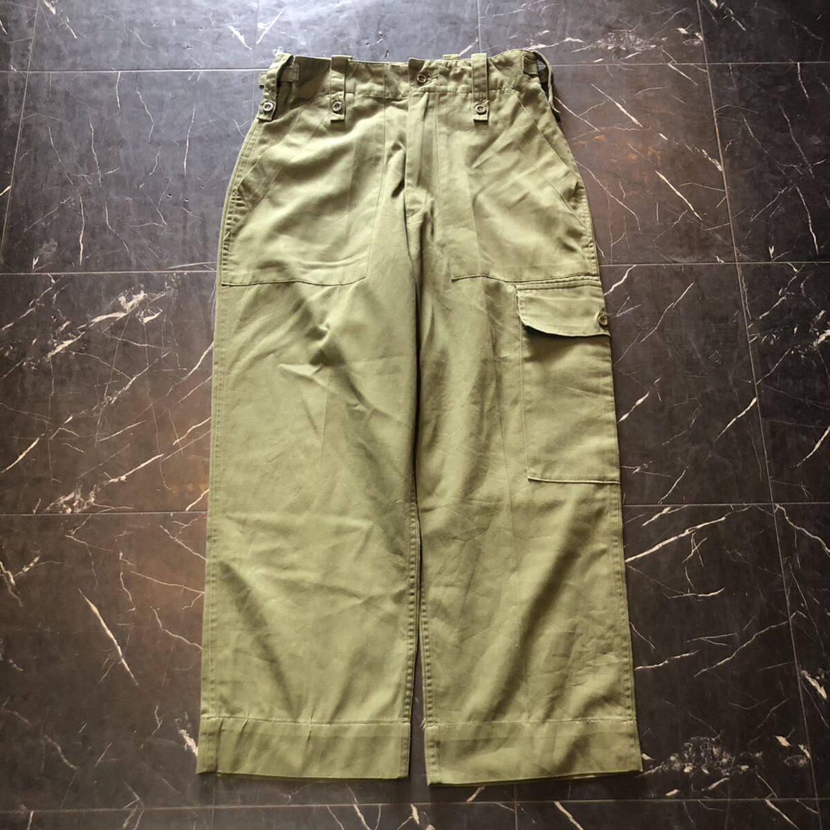  Britain England army the truth thing light weight one-side poke Vintage side adjuster Baker pants cargo military Vintage W70cm 145