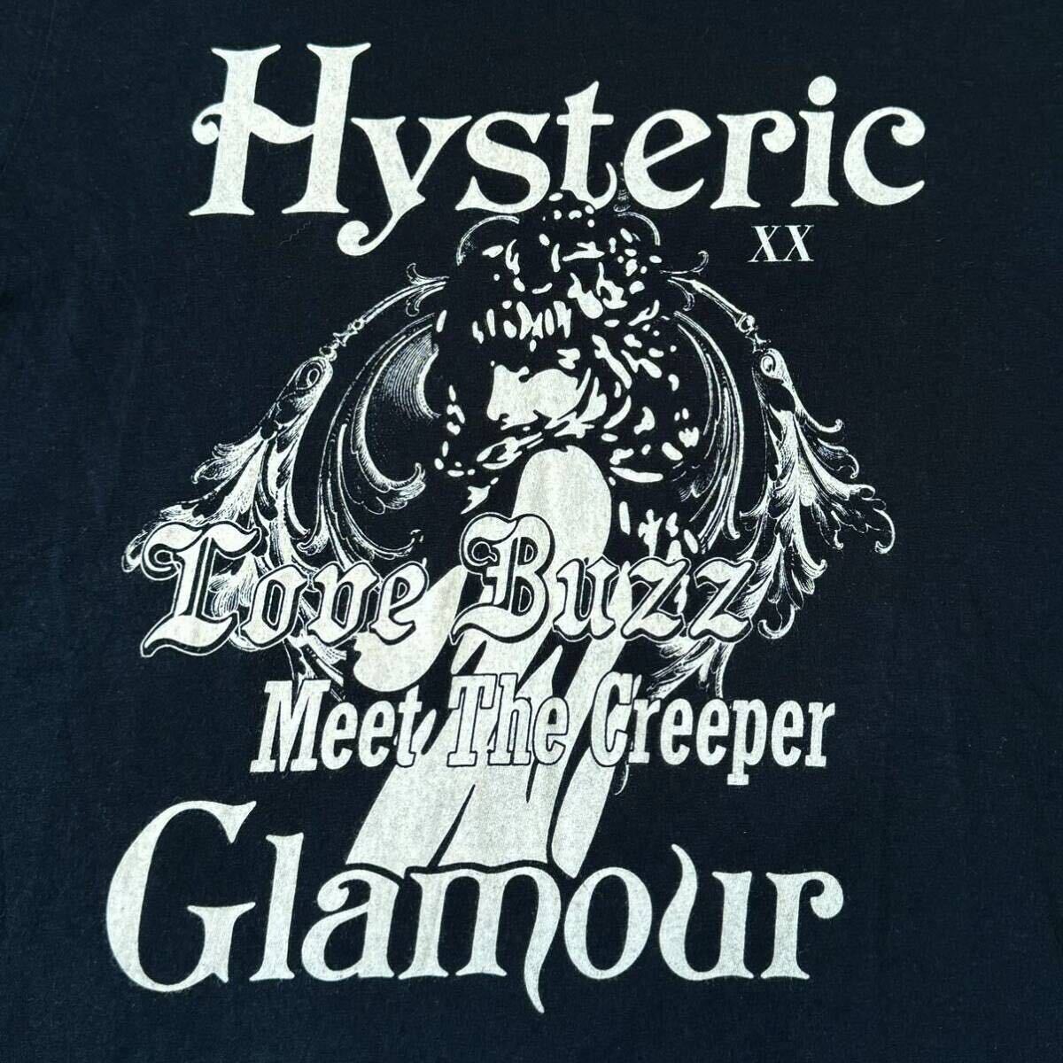 希少！ HYSTERIC GLAMOUR ヒステリックグラマー ガール グラフィック プリント 半袖 Tシャツ L ブラック 黒 ヒスガール love buzz_画像3