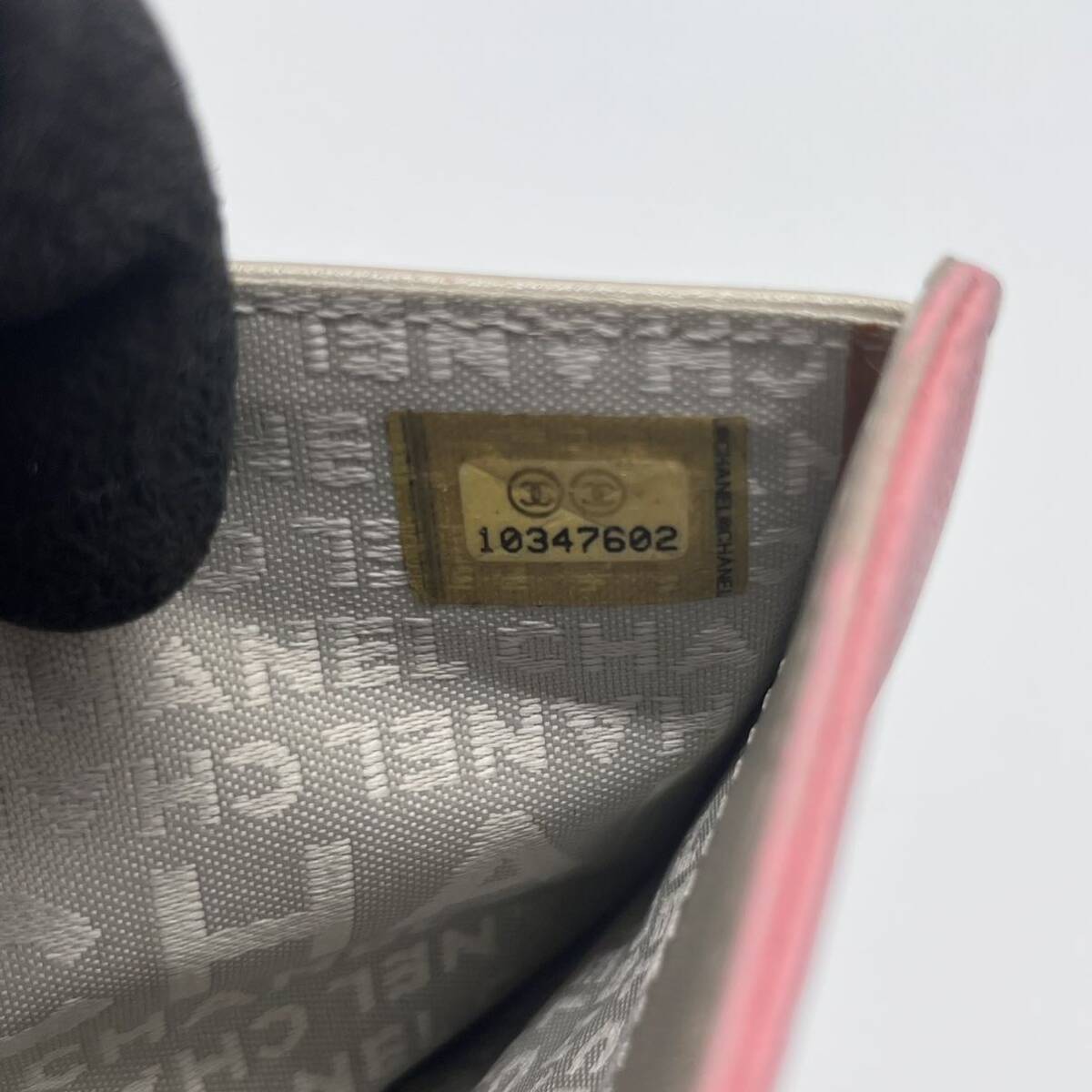 【入手困難/美品】CHANEL シャネル 長財布 レザー ココマーク キルティング 折財布 ピンク 金具 レディース チョコバー モチーフ柄 にんろの画像10