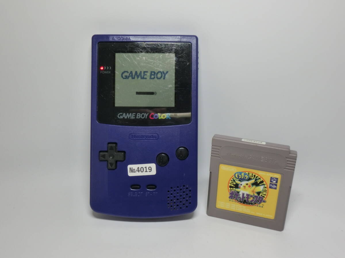 [N4019-g6005] secondhand goods : nintendo Game Boy GAME BOY COLOR / CGB-001 body * soft attaching operation goods 