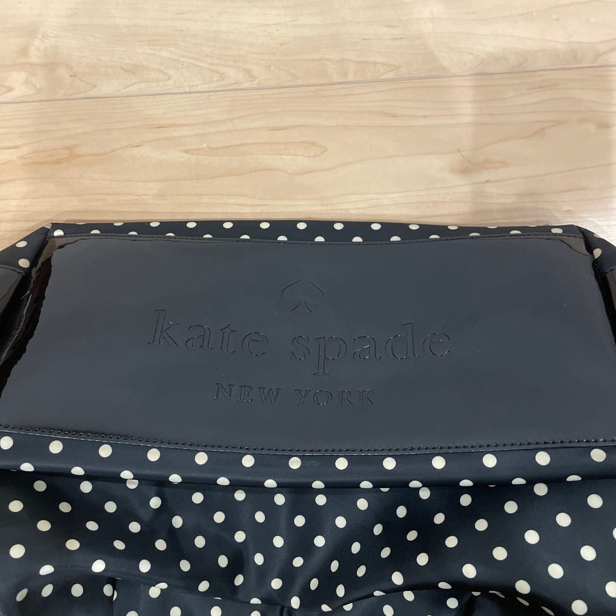 ケイトスペード トートバッグ ナイロン レザー 黒 ブラック kate spade