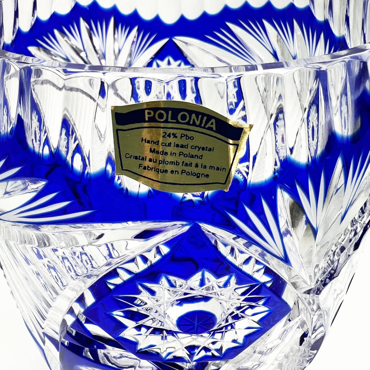 クリスタルガラス 花瓶 ポーランド製 POLONIA ポロニア 切子 花器 工芸品の画像5