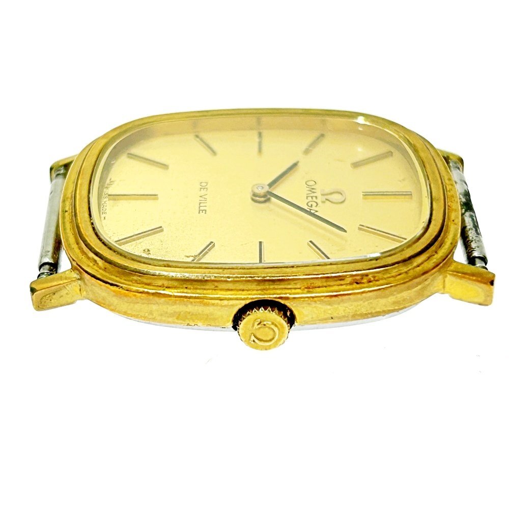 【1円スタート】OMEGA オメガ デビル GP×SS ゴールド文字盤 手巻き ボーイズ腕時計 ジャンク 263003の画像2