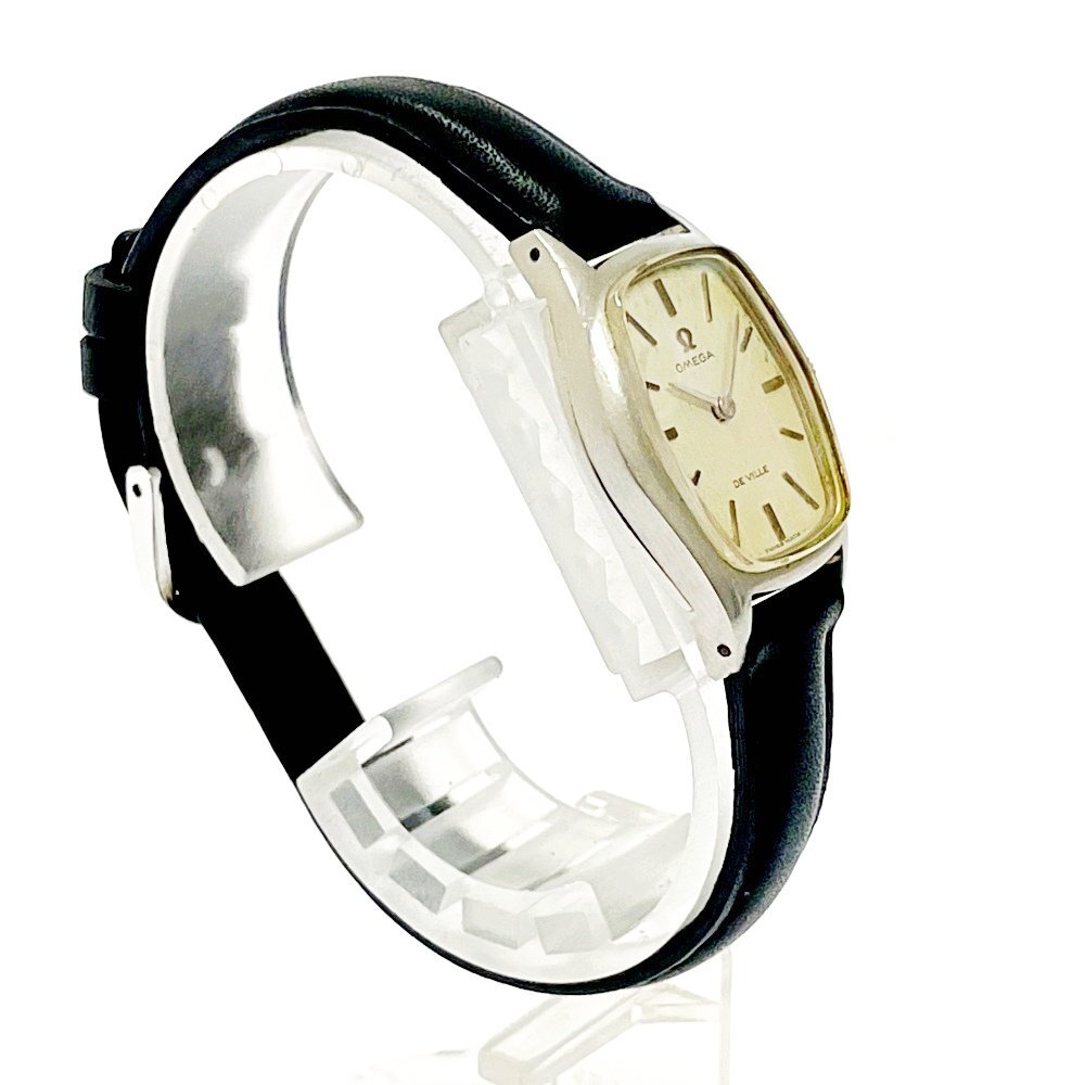 【1円スタート】OMEGA オメガ デビル SS シルバー文字盤 手巻き レディース腕時計 263143の画像3