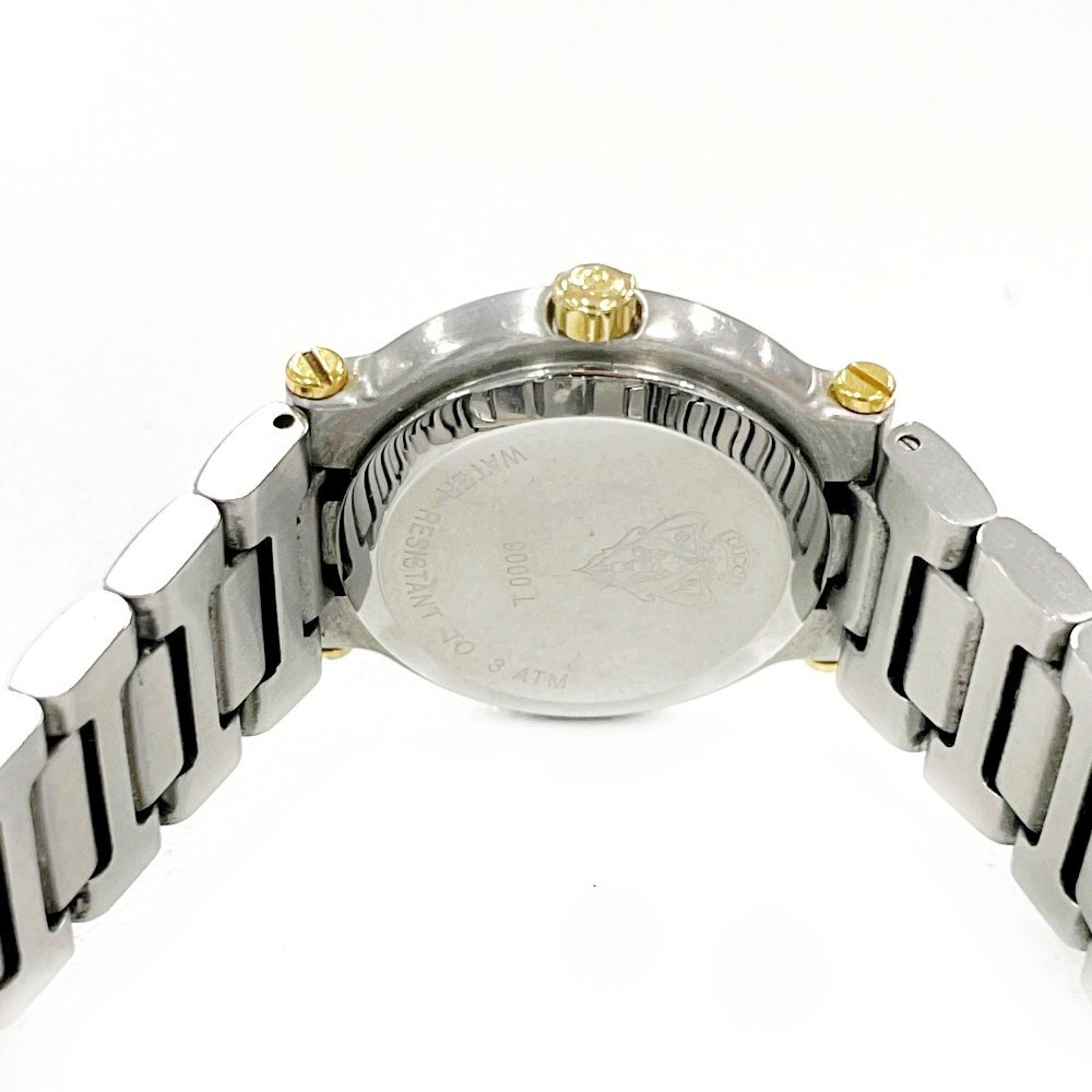 [1 иен старт ]GUCCI Gucci 9000L SS×GP слоновая кость циферблат кварц женские наручные часы 263101