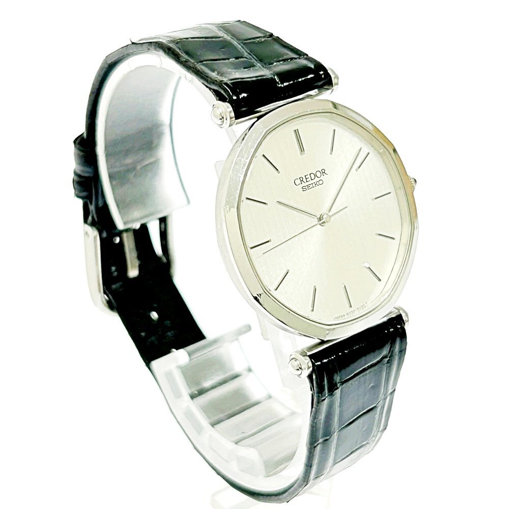 【1円スタート】SEIKO セイコー 6030-5100 クレドール SS シルバー文字盤 クオーツ ボーイズ腕時計 266278_画像3