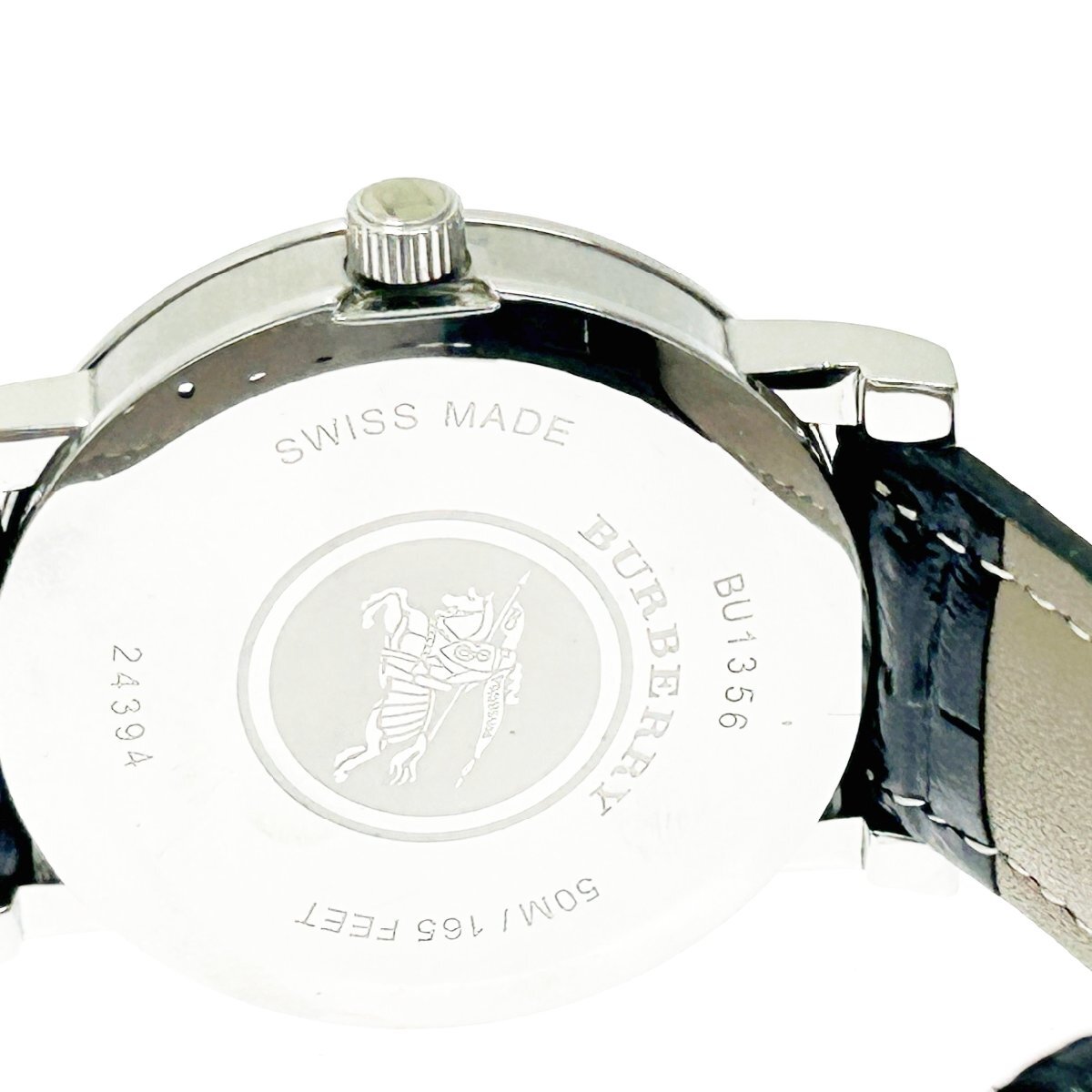 【1円スタート】【箱付き】BURBERRY バーバリー BU1356 ヘリテージ SS ベージュ系文字盤 クオーツ メンズ腕時計 266207の画像6