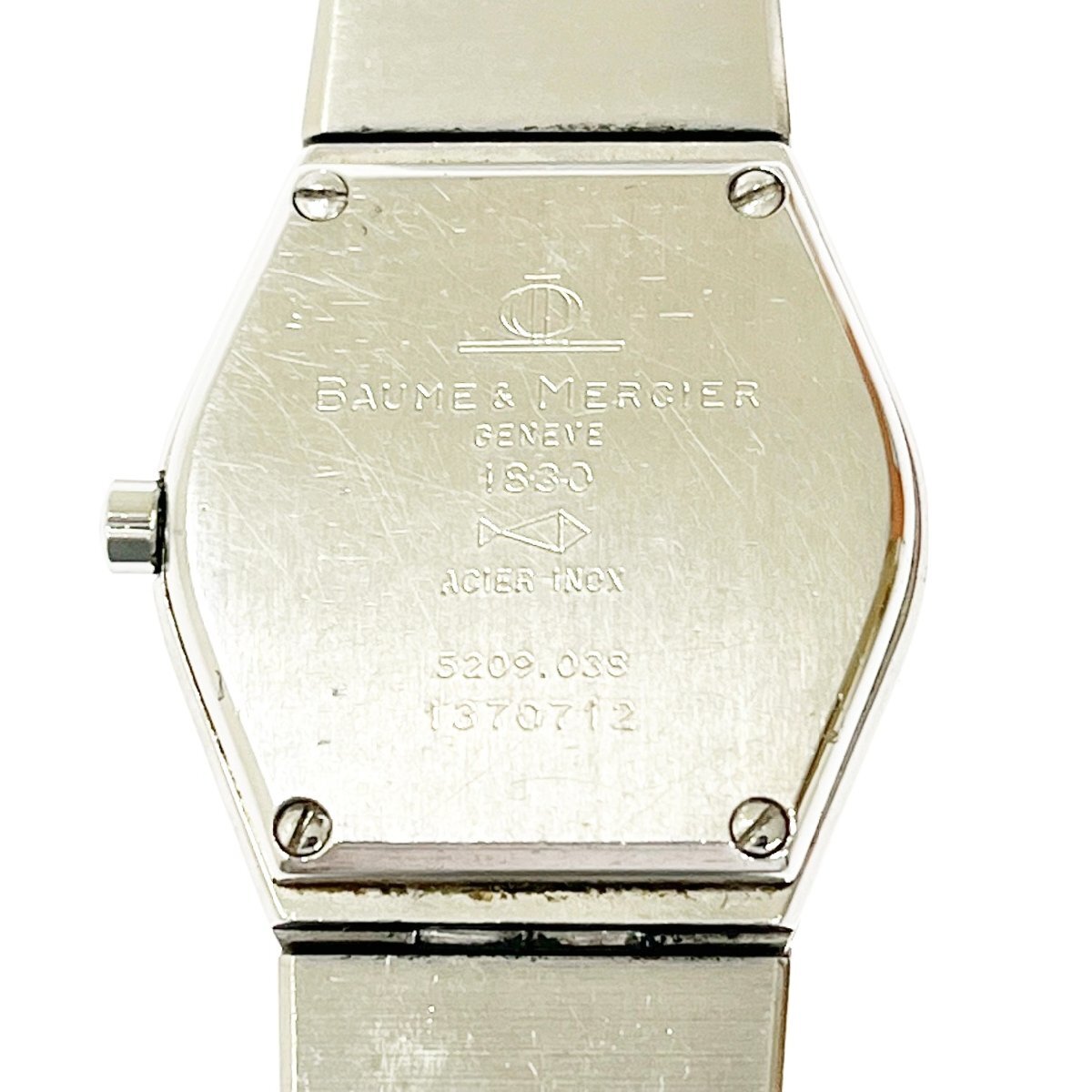 【1円スタート】【訳あり品】Baume & Mercier ボーム＆メルシェ 5209.038 SS シルバー×ゴールド文字盤 クオーツ レディース腕時計 266589の画像4