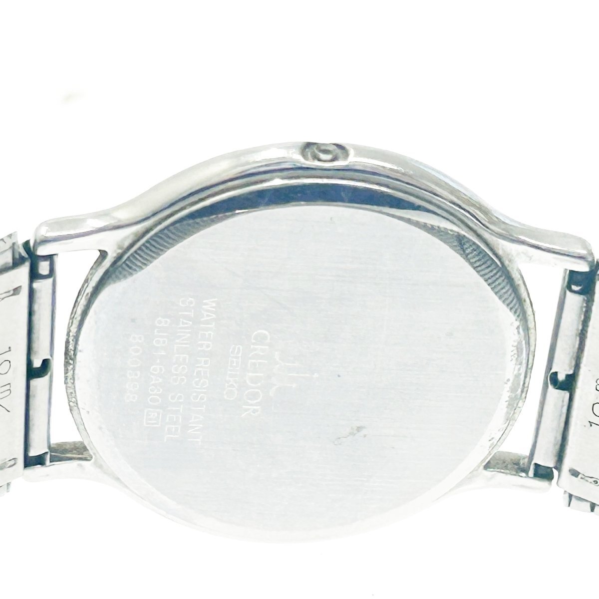 【1円スタート】SEIKO セイコー 8J81-6A30 クレドール SS シルバー文字盤 クオーツ ボーイズ腕時計 ジャンク 266482の画像6