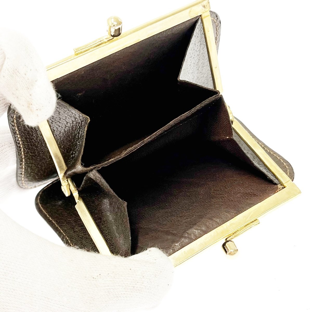 [1 иен старт ][ с коробкой ]GUCCI Gucci Sherry линия GG парусина камыш . оттенок коричневого ячейка для монет кошелек для мелочи .264956