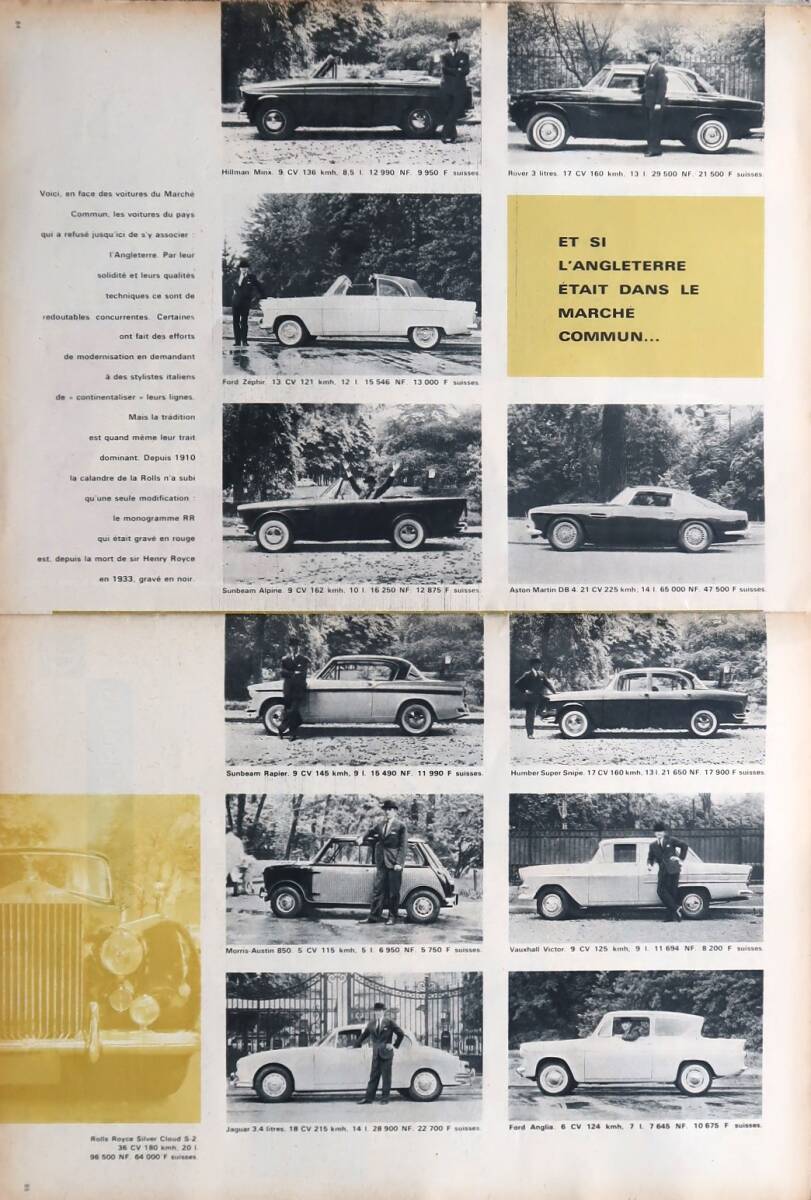 シトロエン FIAT 500 600 フォルクスワーゲン BMW ヨーロッパ車 広告 16ページ 1960年代 欧米 雑誌広告 ビンテージ ポスター風 フランス_画像8