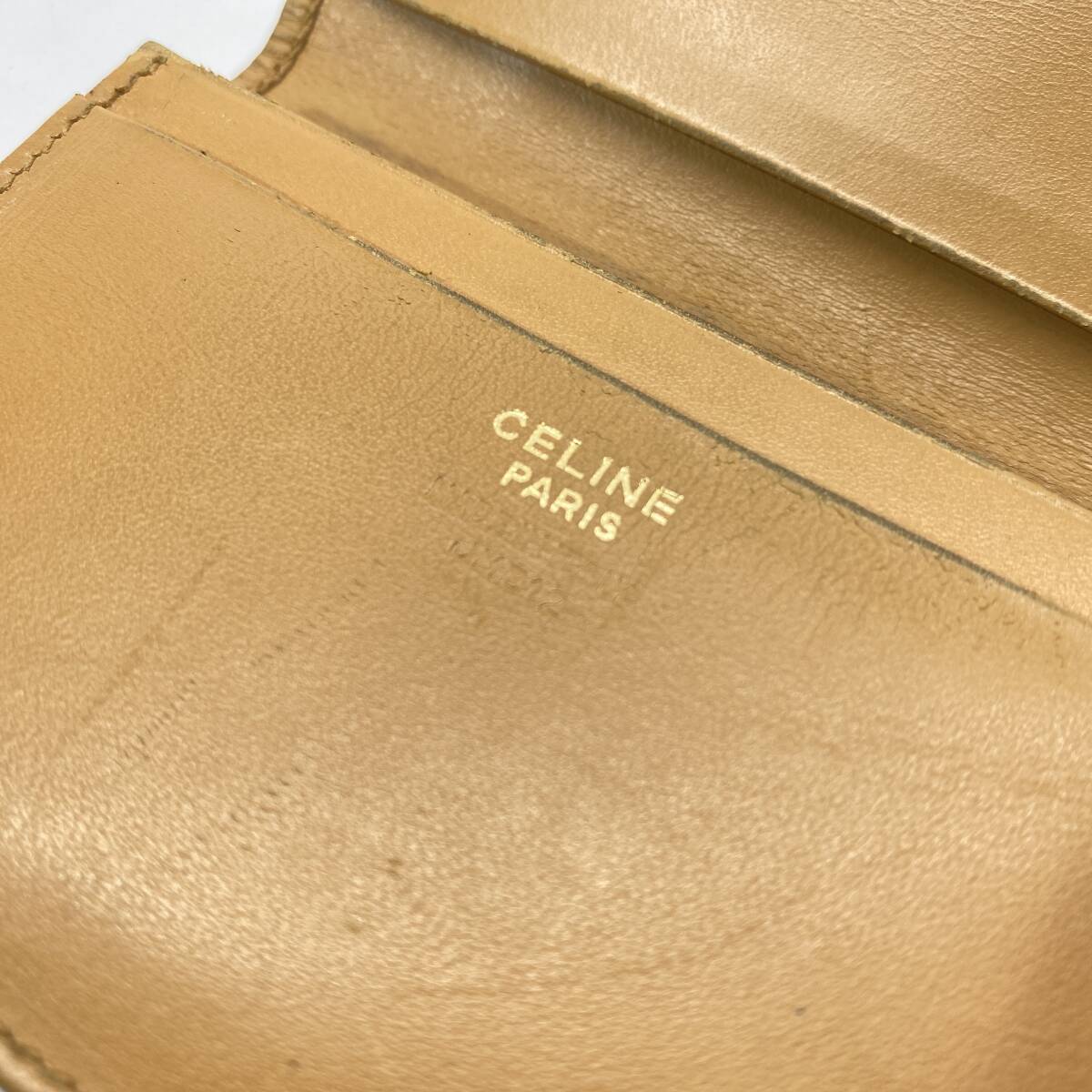 1円～ 6T50130324 CELINE セリーヌ マカダム柄 トリオンフ 名刺入れ カードケース ブラウン 中古品 ブランド品の画像8