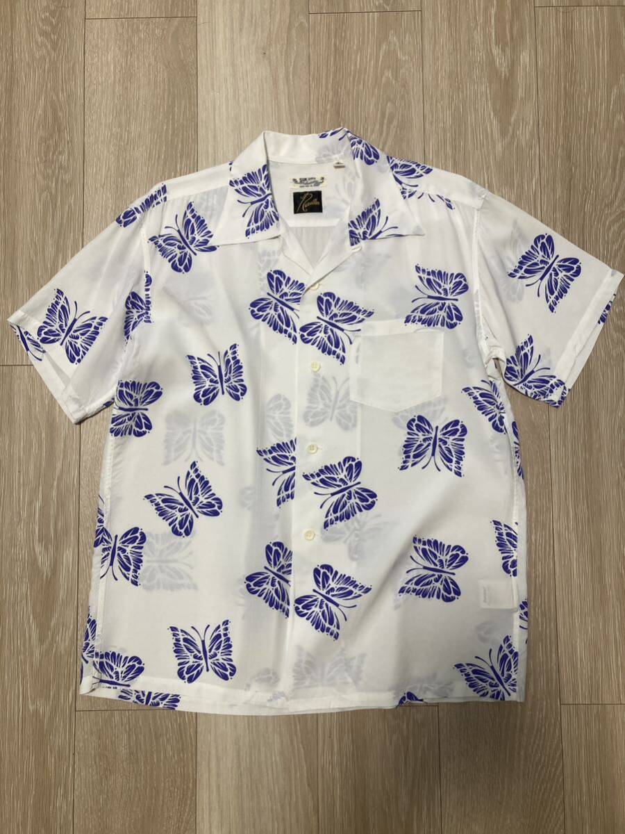 Needles ニードルス Sun Surf BEAMS サンサーフ ビームス別注 Aloha Shirt Special パピヨン アロハシャツ スペシャル ホワイト系 S_画像1