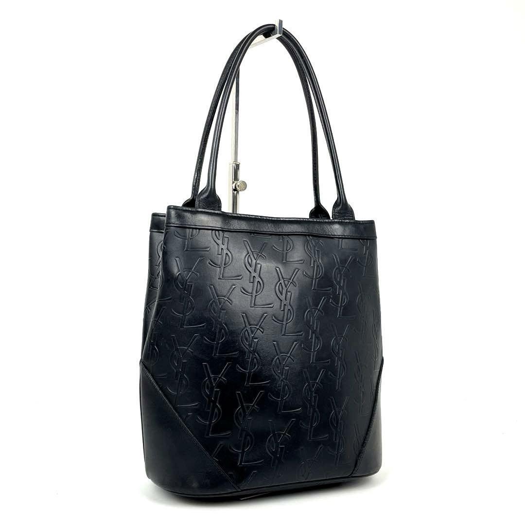 YSL イヴ・サンローラン ハンドバッグ トート ロゴエンボス 総柄 オシャレ YSL イヴ・サンローラン ハンドバッグ トート ロゴエンボス 総柄 オシャレ