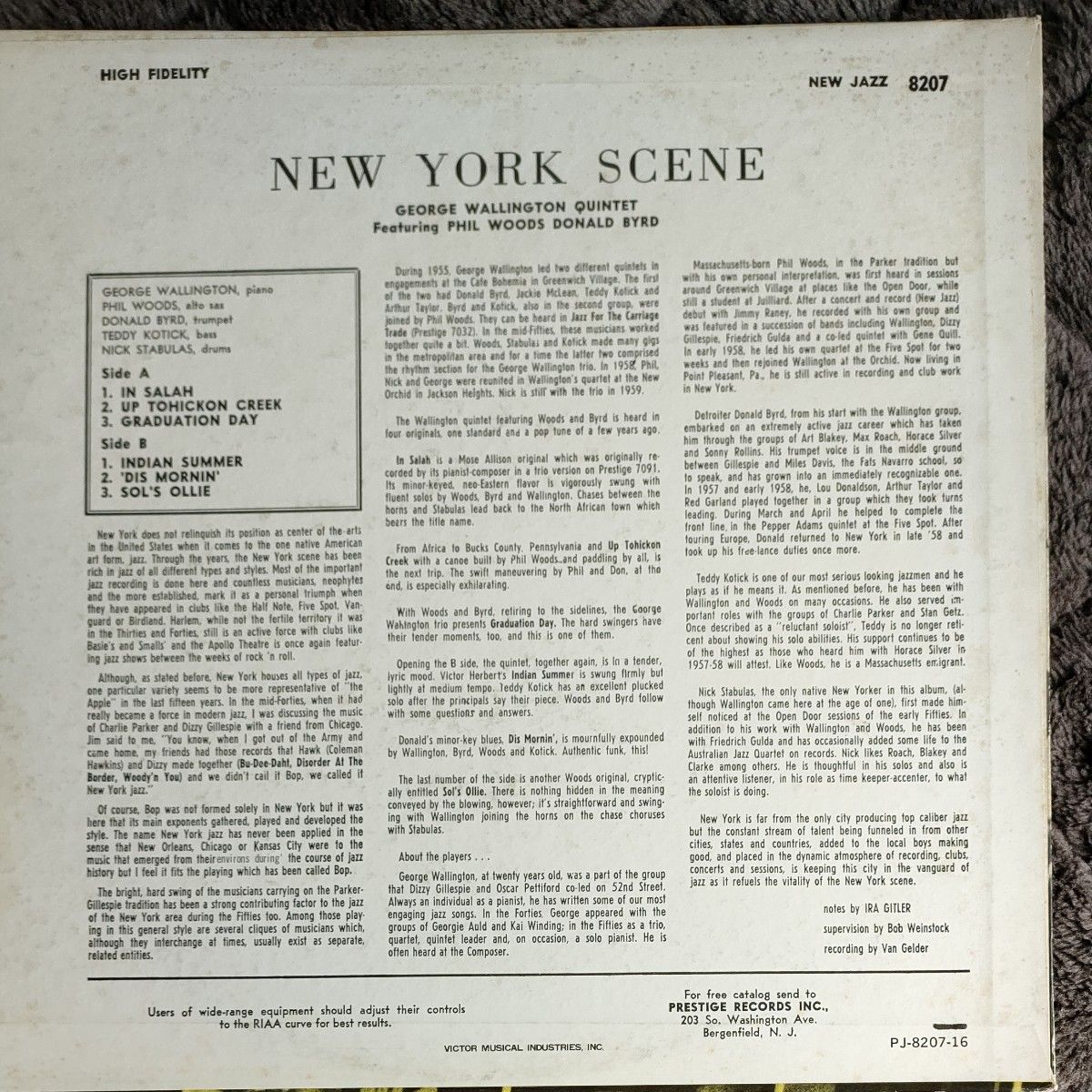 George Wallington /New York Scene PHIL Woods ：Donald BYRD/US盤