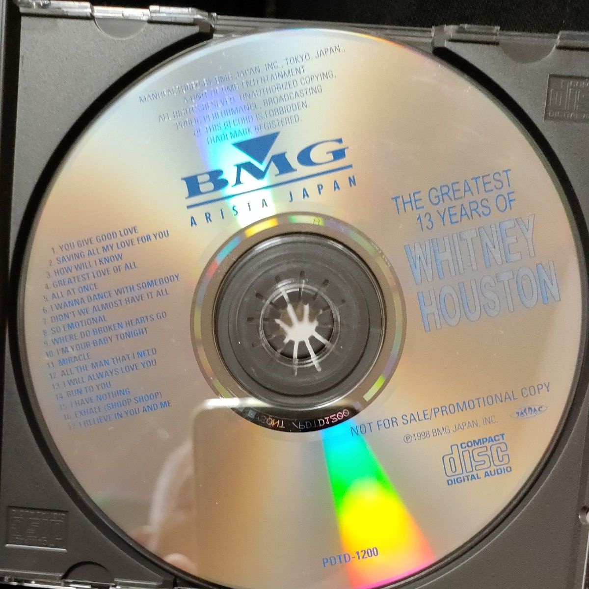 【非売品】WHITNEY HOUSTON/THE GREATEST 13YEARS OF promotion CD