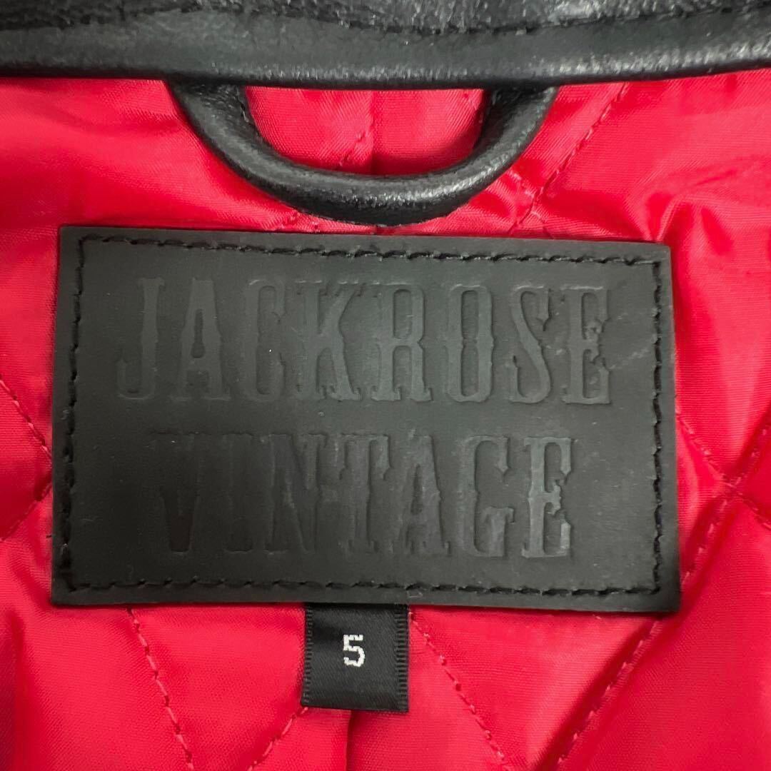 美品 XLサイズ/JACKROSE ジャックローズ/ローリングストーンズ/シングルスライダース レザージャケット/山羊革 ゴートレザー/黒 ブラック_画像8