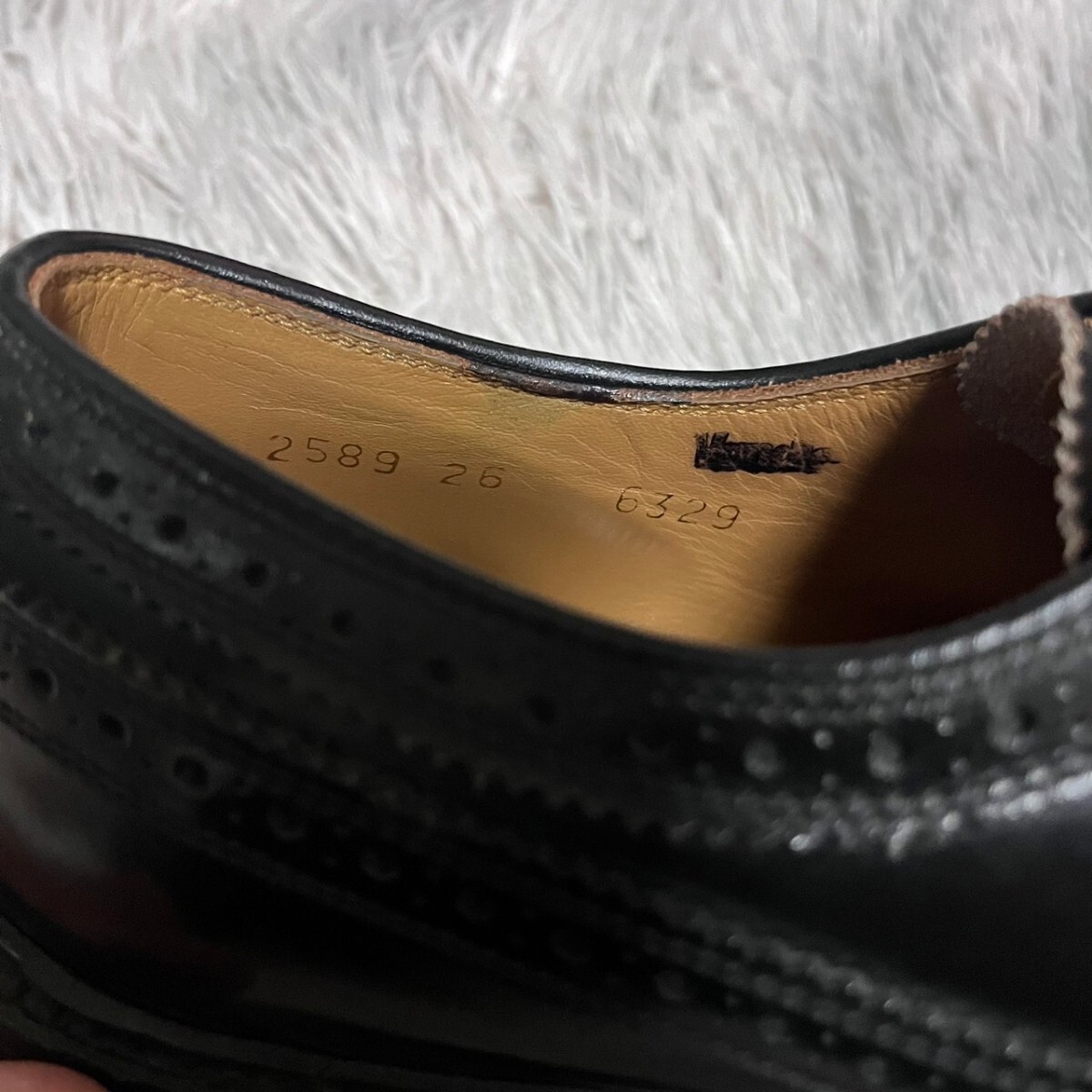 【極美品】REGALリーガル ウイングチップ ビジネスシューズ メダリオン 26.0cm 本革 鏡面 黒 紳士靴 革靴 レザー ブラック 本革の画像8